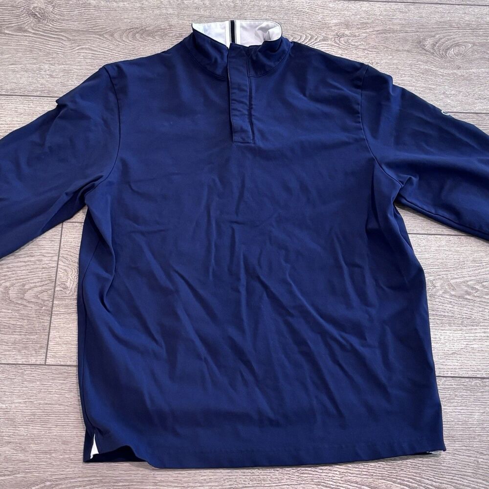 Footjoy 1/4 Zip Pullover‎ Sweater Blue Performance Golf Men's Size Medium Preppy